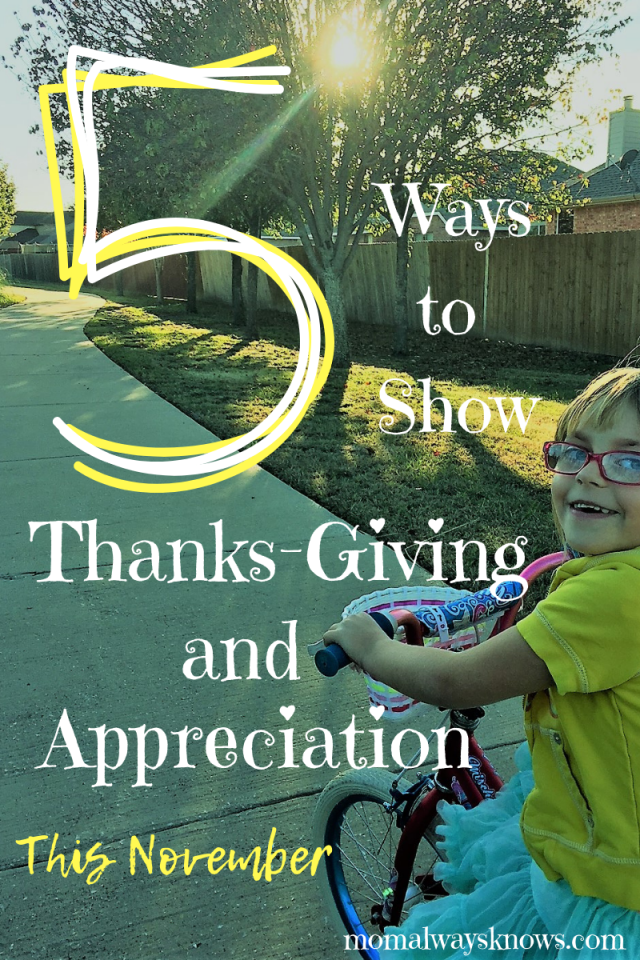 Show Thanks-Giving and Appreciation This November